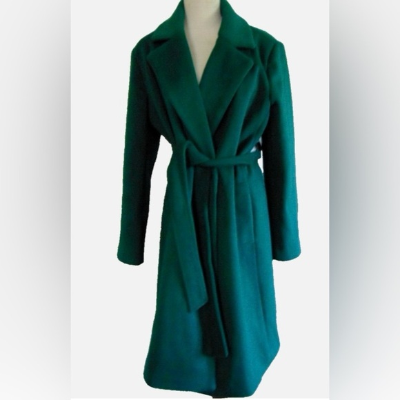 Liz Claiborne Green Trench Coat - Picture 1 of 4